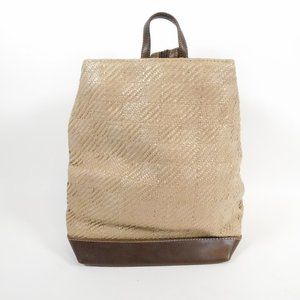 Liz Claiborne Tan/Brown Backpack Purse CL3195 0420